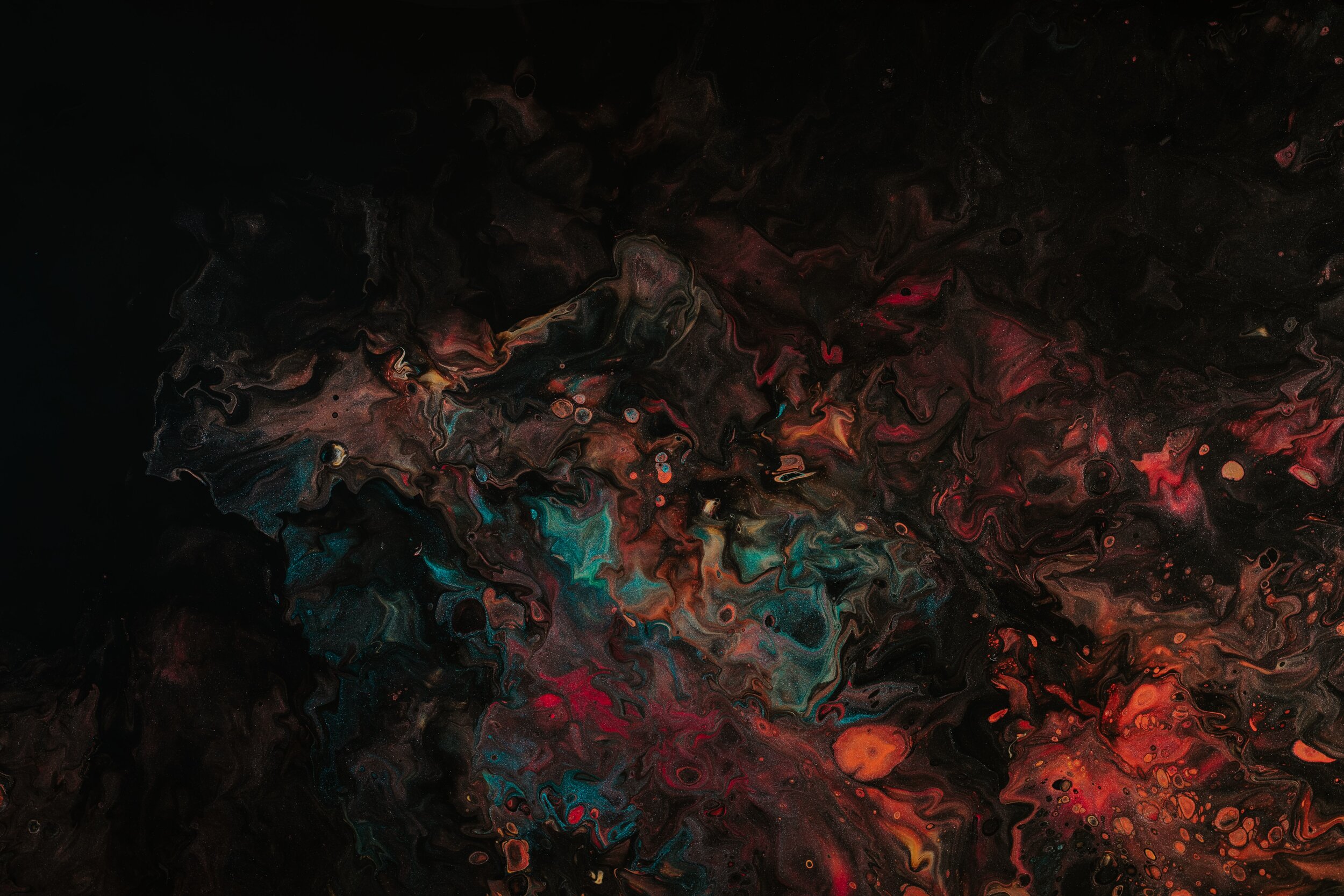 art with black backdrop